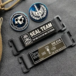 Metal Weapons Patches Navy SEALS TEAM 550W Precaution Danger Water Bomb Skull Base DIY Tactical Badges with Hook HK416