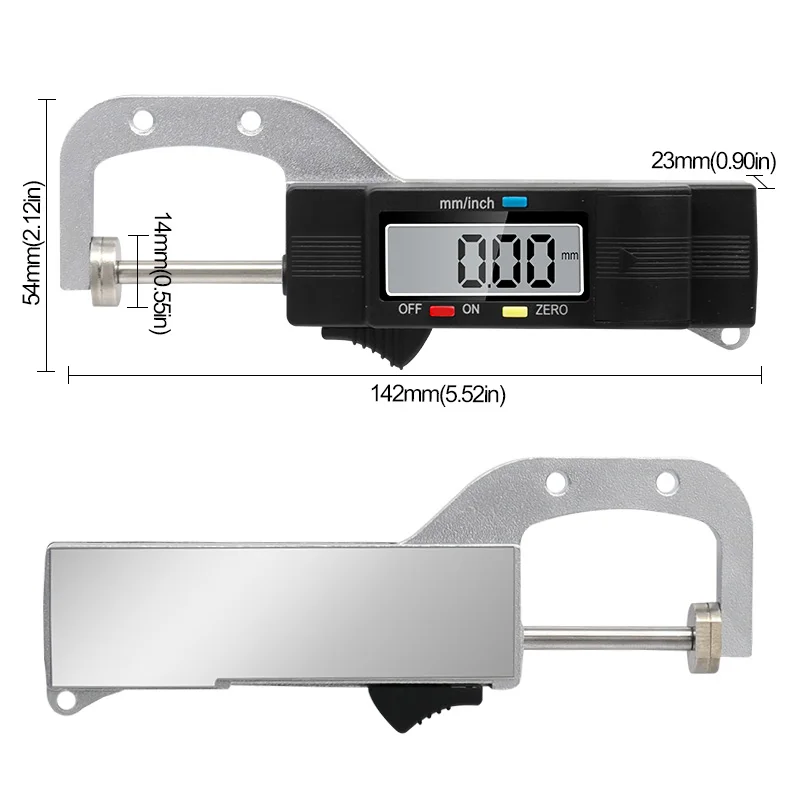 0-25mm Digital Horizontal Thickness Gauge 0.01mm Jewelry Pearl Ruler Round Diameter Metal Measuring Thickness Meter Micrometer