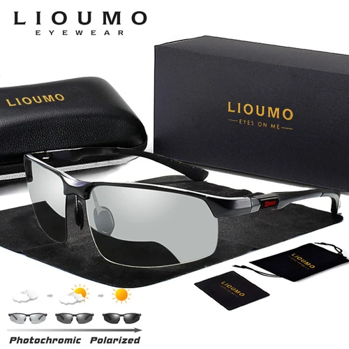 Gafas de sol fotocromáticas LIOUMO, gafas camaleón polarizadas para hombre, gafas de sol que cambian de Color, gafas de sol de visión nocturna diurna para conducir
