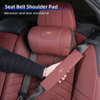 Car Seat Belt Shoulder Pads Headrest Neck Support Neck Pillow Auto Accessories For Audi ABT A1 A3 A4 A5 A6 A7 A8 Q2 Q3 Q5 Q7 Q8