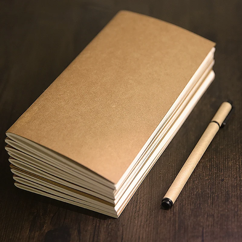 1Pcs Cowhide กระดาษเปล่า Notepad Vintage Soft Copybook บันทึกประจำวันคราฟท์สมุดบันทึก