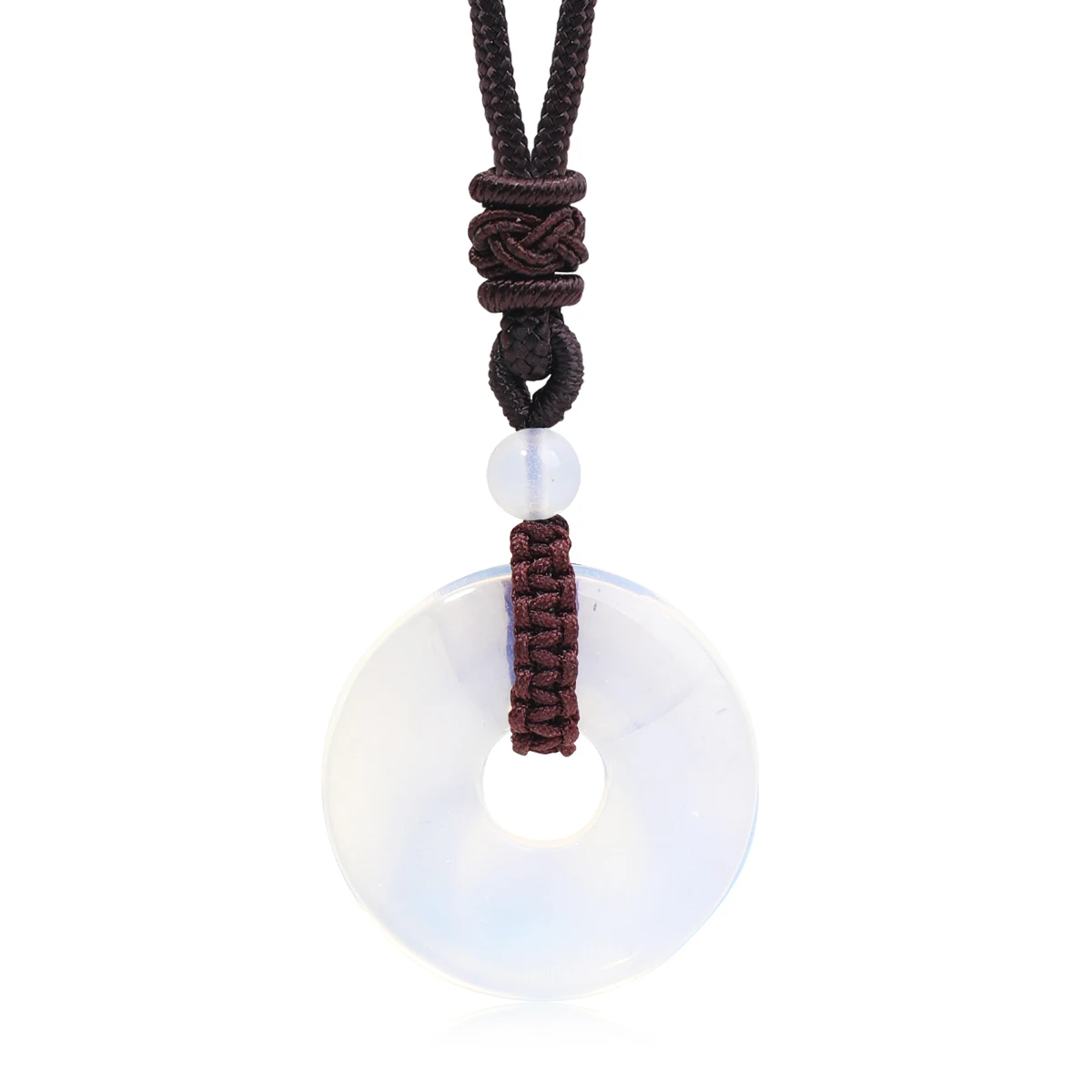 Men's Natural Gemstone Necklace Pendant, Adjustable