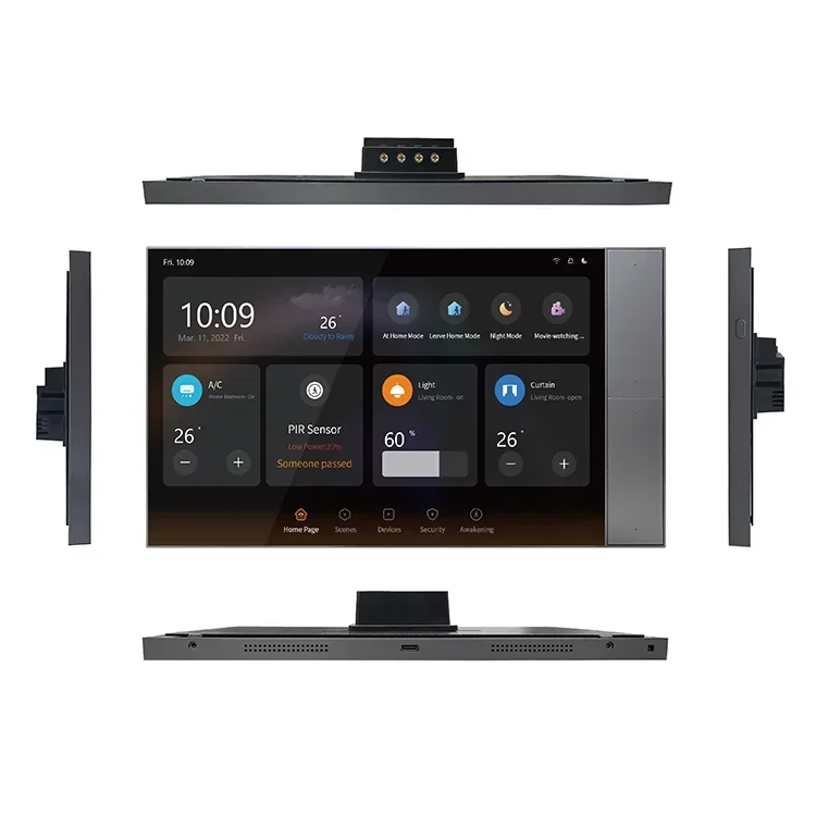 New 2024 10 Inch Smart Home Appliances Tuya Zigbee Gateway Multi-function Central Touch Screen Control Panel Light