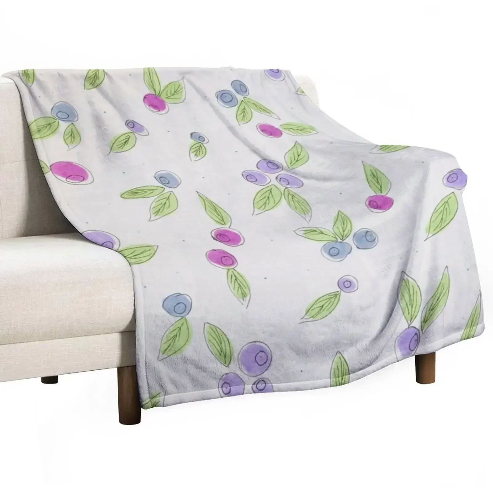 

Huckleberries Throw Blanket Decorative Sofa Cute Plaid Blankets