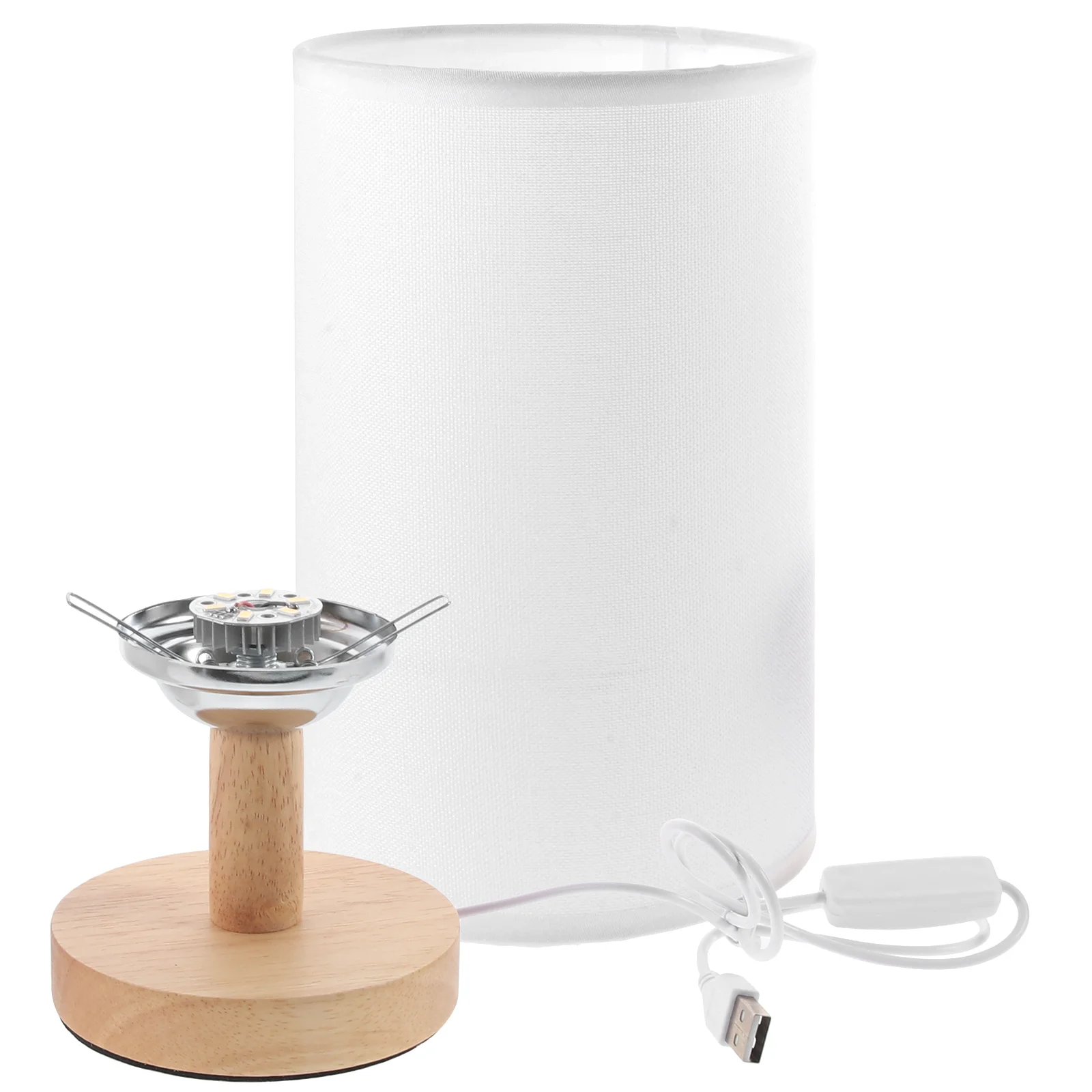 

Desk Lamp Chic Design Small Nightstand Table Minimalist Bedside Stylish Lamps for Bedroom Wooden USB Power Supply Reusable