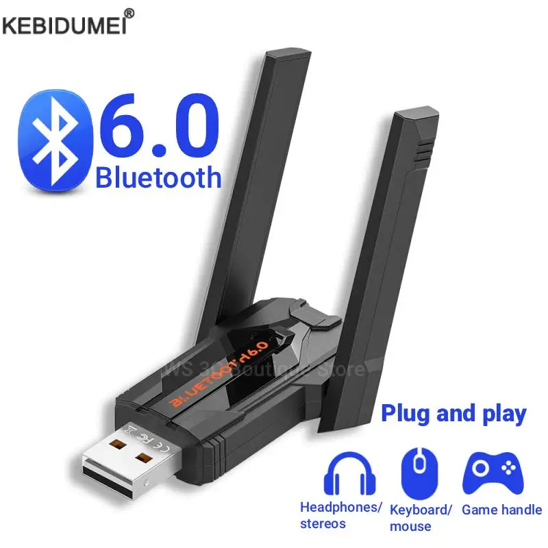 

200 м USB Bluetooth 6.0 адаптер 5,4 ключ для ПК беспроводная мышь клавиатура музыкальный аудиоприемник передатчик Bluetooth