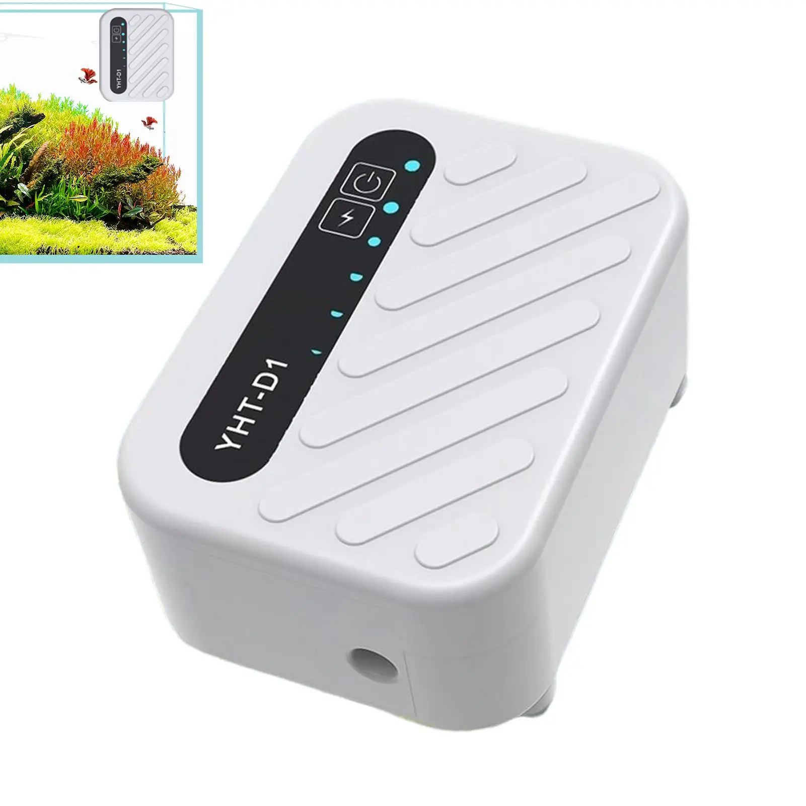 Aquarium Air Pump Portable Aquarium Air Pump USB Charging Mini Aerator For Outdoor Indoor Pond Hydroponics Turtle Minnow Shrimp