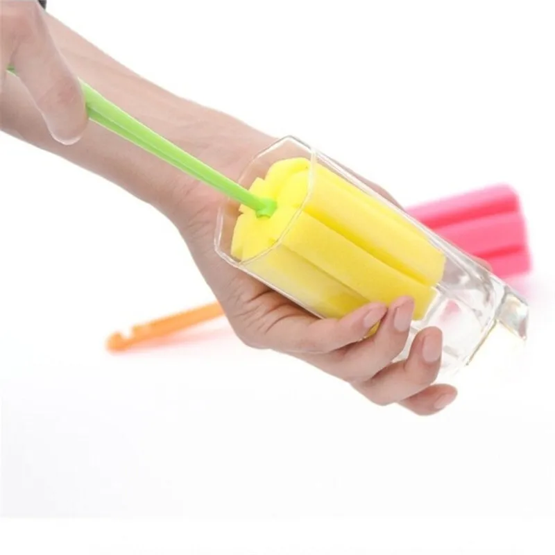 Sponge cup brush removable cleaning brush household bottle brush long handle insulation cup cleaning wash cup brush tea stains