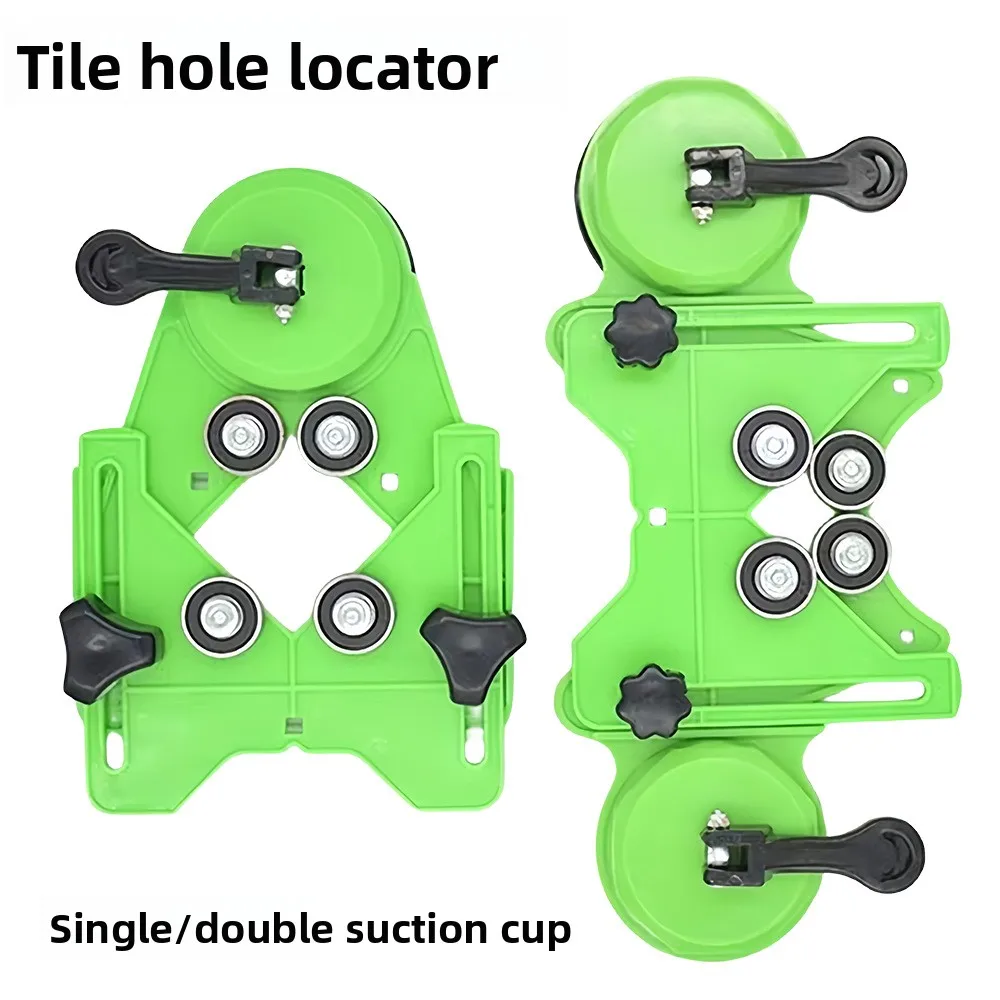 多機能タイル穴位置決め器、吸盤付き調整可能なドリルガイド、精密なガラスタイル穴あけ用