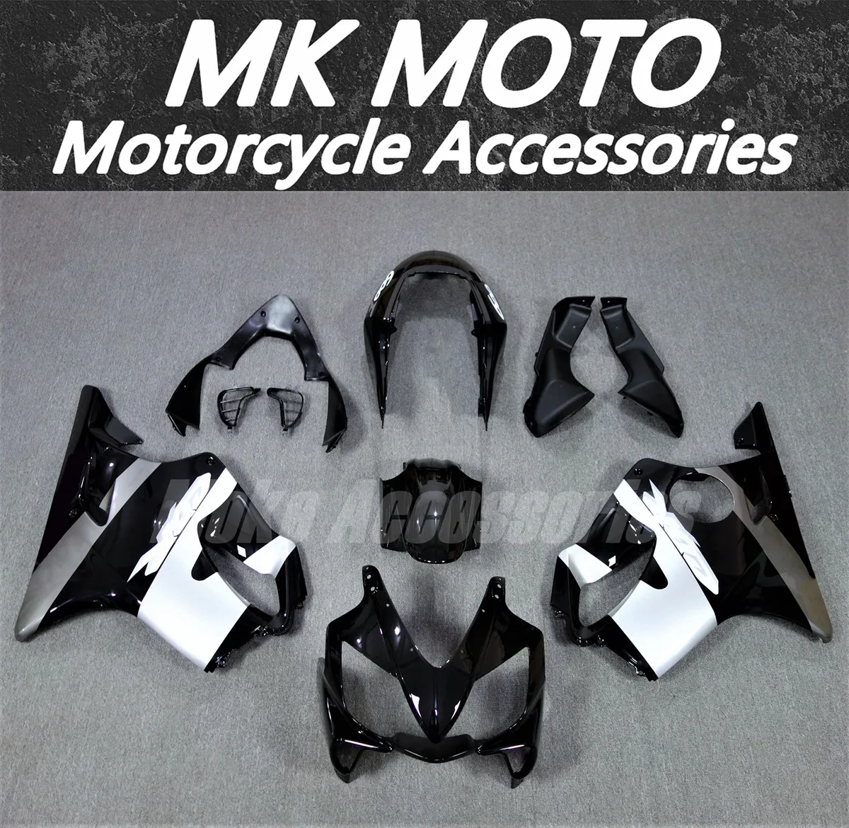 

Moke moto Motorcycle Bodywork Set For Cbr600f F4i 2004 2005 2006 Fairings Kit Fit High Quality Abs Injection Bright Black Silver