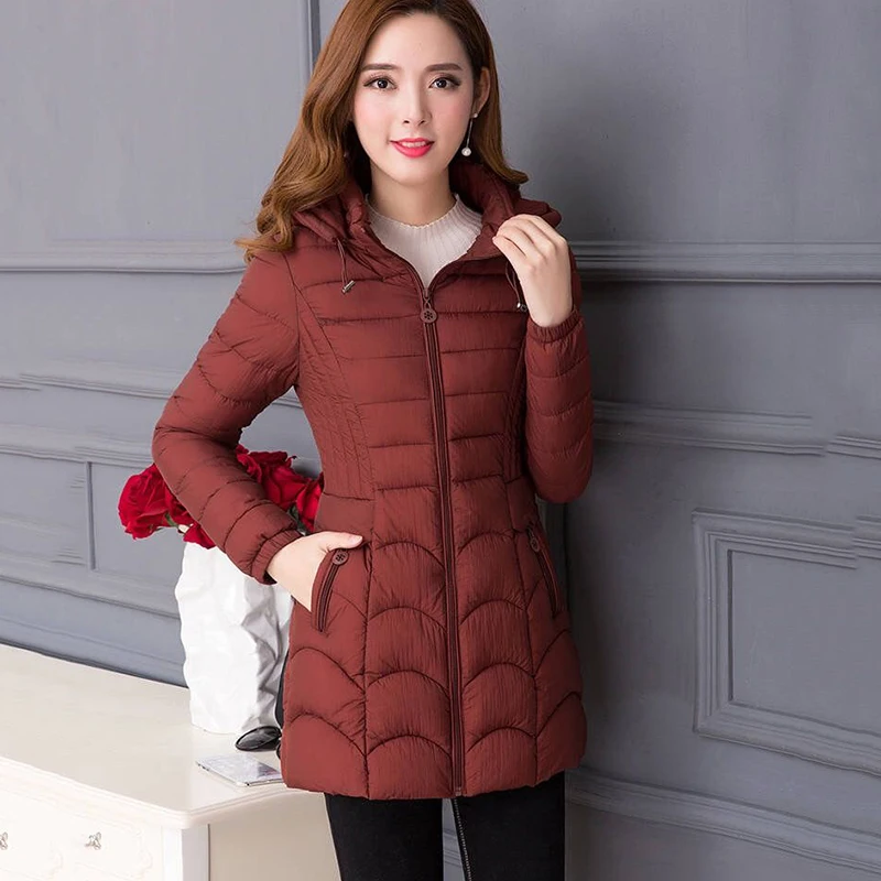 Padded Thin Cotton Jacket Short Top Winter Jacket Women Coat Korean Slim Big Size Female Parka Coat Wave Pattern Padded Jacket23