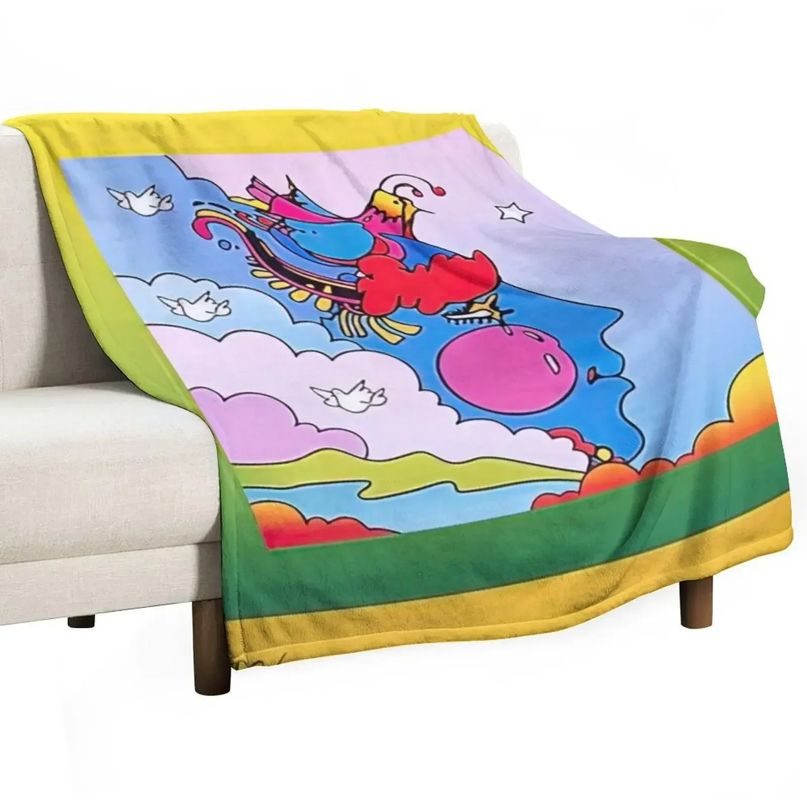 

peter max art, peter max artwork, peter max paintings Throw Blanket For Sofa Thin Hairys Soft Plaid Blankets