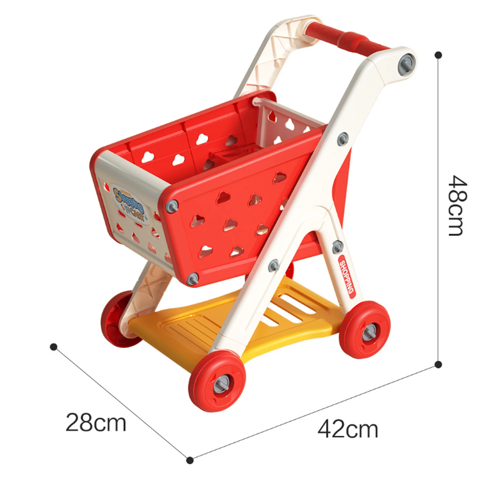 Simulated Fruit Snacks Kids Big storage Cart Play House Pretend living room With Children's Cart Snack storage cart Role Playing