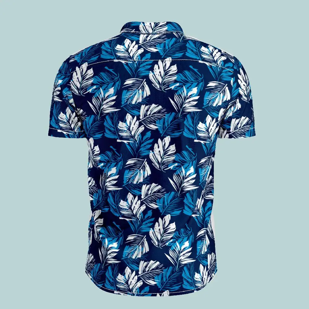 Retro Hong Kong Style Floral Shirt Loose Short Sleeve Unisex Teen Summer Hawaiian Hui Style Design Loose Fit Men's Shirt