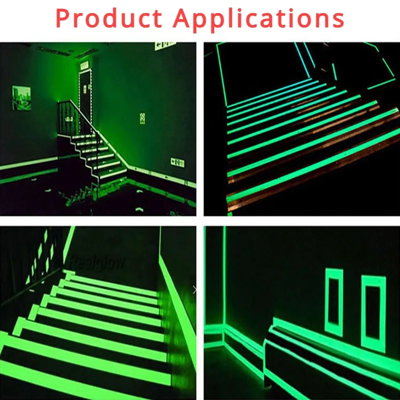 Luminous Fluorescent Self-adhesive Tape, Used for Emitting Light in the Dark, Safe Home Decoration Warning Tape,30mm*3m Luminous