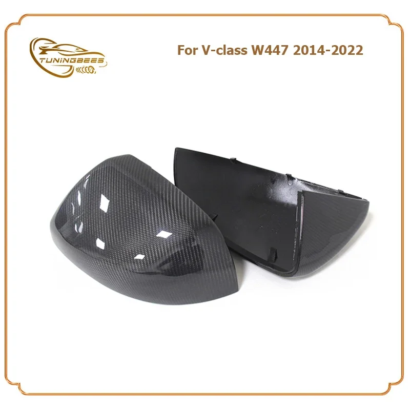 ABS Covered with Real Carbon Fiber Side Door Rearview Mirror Cover For Mercedes For Benz V-class W447 14 15 16 17 18 19 20 21 22