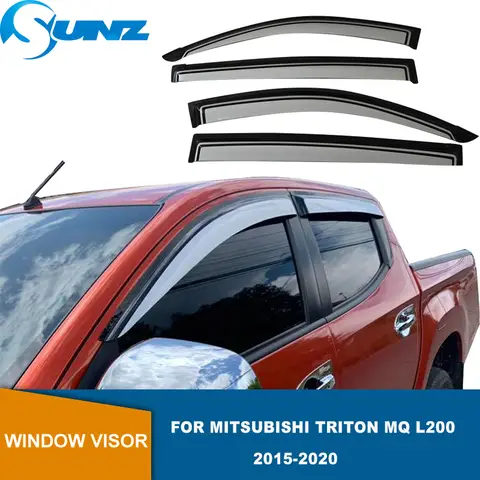 Mitsubishi Triton mqmr L200 용 윈도우 바이저, 아크릴 웨더 쉴드 선즈, 2015 2016 2017 2018 2019 2020