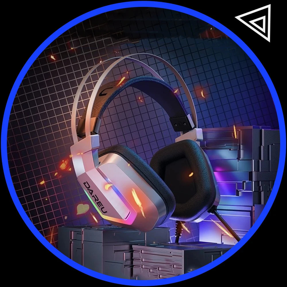 

Наушники Dareu EH732 с эффектом объемного звука 7.1, адаптацией к форме головы, 50-мм динамиками, RGB-подсветкой, шумоподавлением и микрофоном для ПК