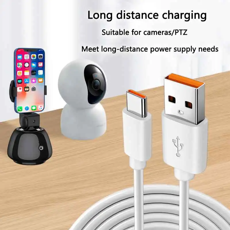 USB C extra long data cable 1M 2M 3M 5M 8M 10M Type-C port extra long charger cable for iPhone 15 Samsung camera