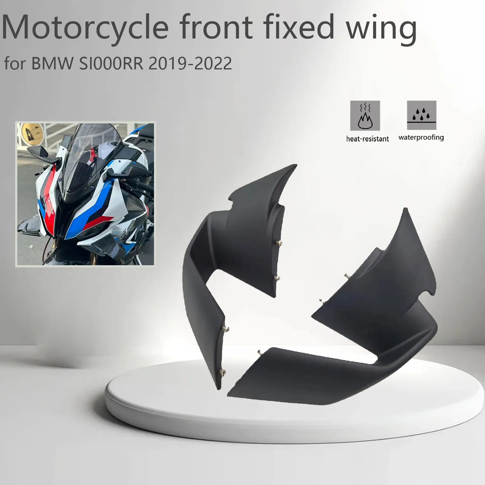 

For BMW S1000RR M1000RR s 100rr m1000rr 2019 2020 2021 2022 Motorcycle accessories Fairing Wing Front Spoiler ABS