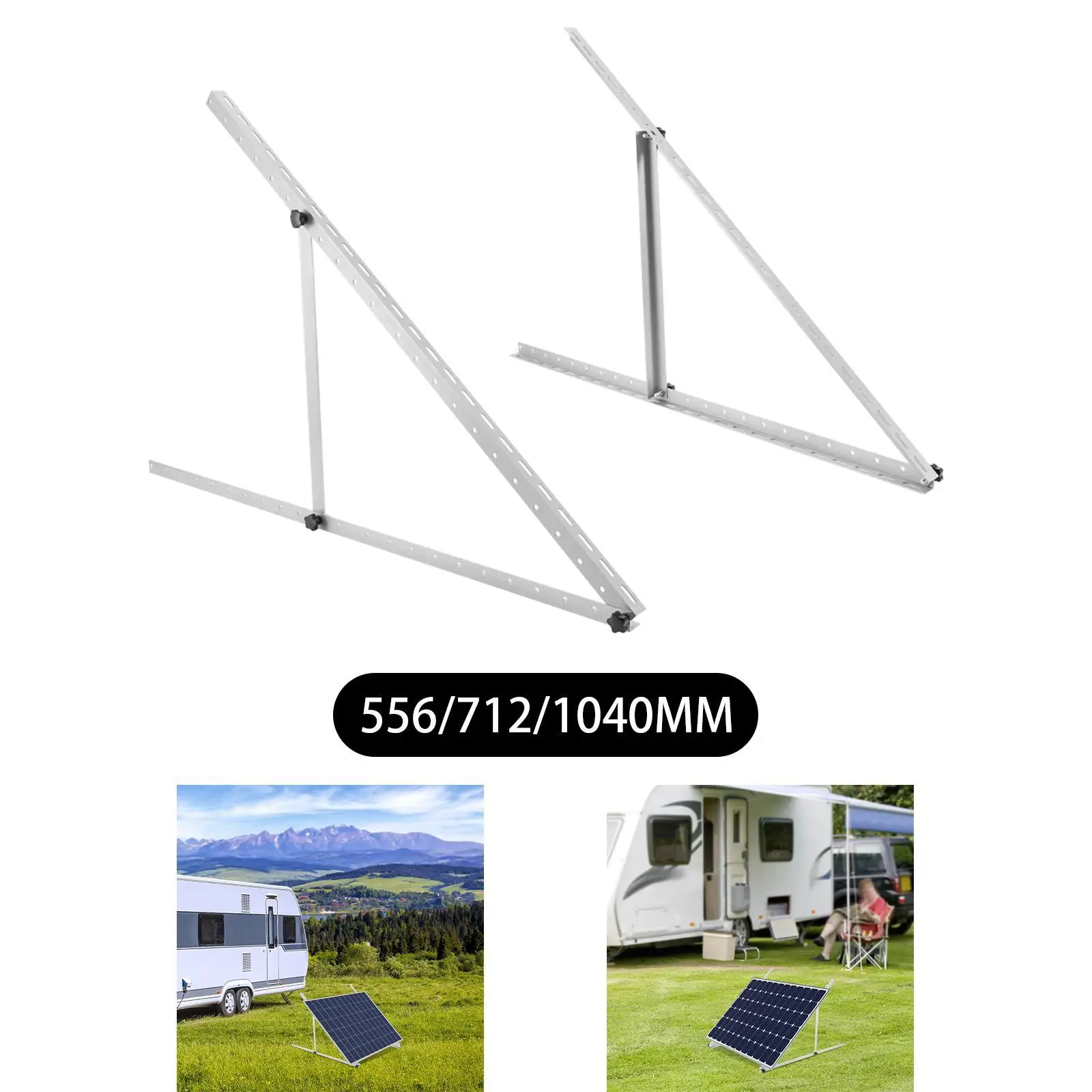 

Solar Panel Mounting Brackets Aluminum Alloy Lightweight Silver Versatile Solar Panel Frame for Boat Wall Other Off Gird Roof