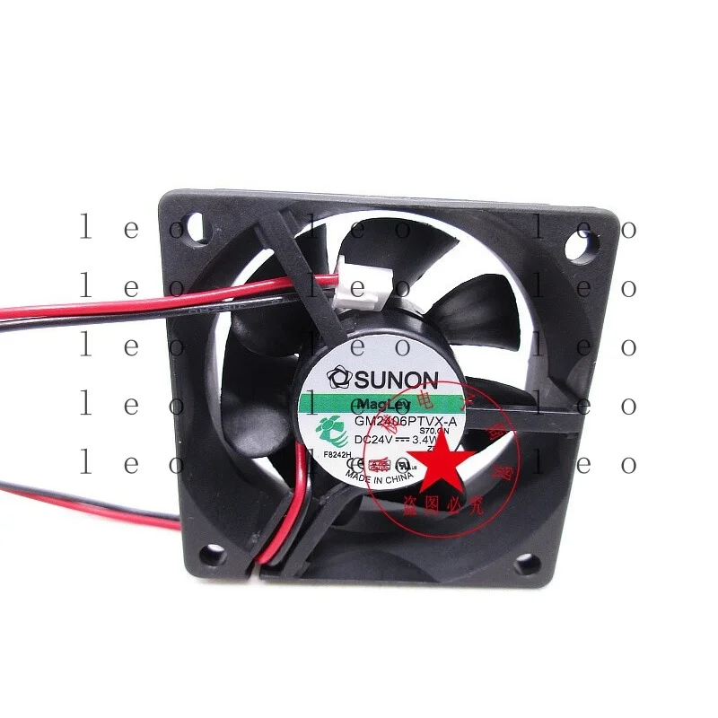 DD  1PC   GM2406PTVX-A 24V 3.4W 6025 6CM 2-wire ultra-quiet cooling fan  *mn