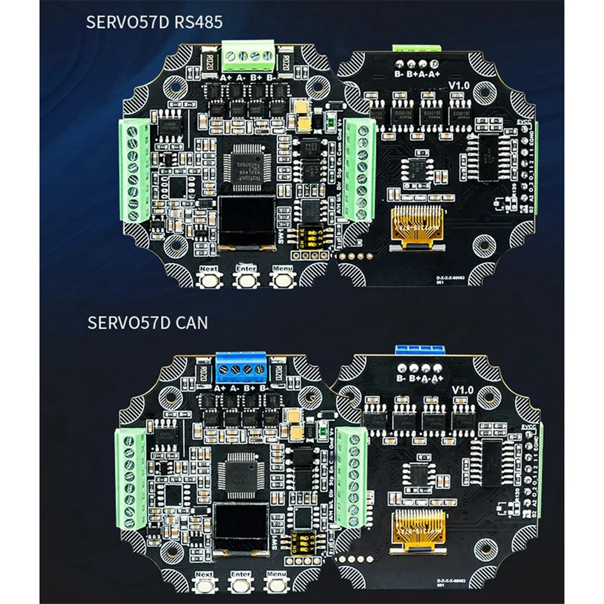 ABVS MKS SERVO57D CAN MB PCBA NEMA23 Closed Loop Stepper Motor Driver CNC 3D Printer for Gen L FOC Quiet and Efficient