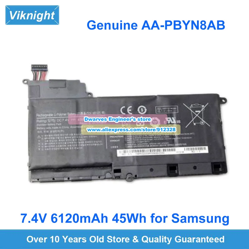 

Genuine AA-PBYN8AB Battery 7.4V 6120mAh 45Wh for Samsung 530U 530U4 530U4C 535U4C NP520U4C NP530U3C NP530U4B NP540U3C NT530U4C