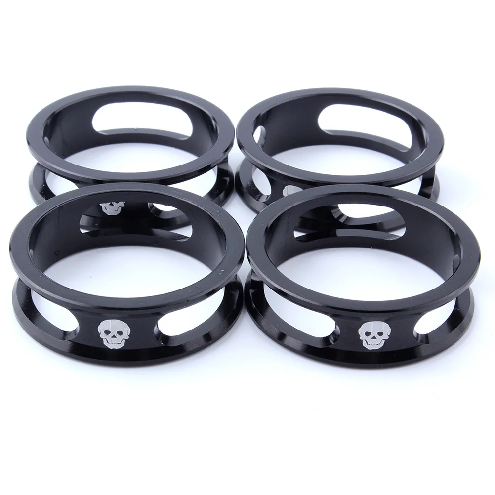 

4Pcs Bicycle Washer Hollow Aluminum Alloy Lightweight Durable Cnc Machined 28.6mm Fork Spacer Mountain Road Bike Parts