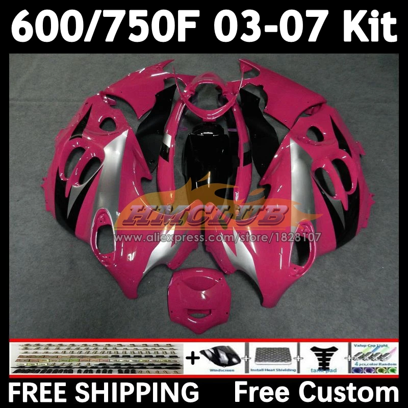 Body For SUZUKI KATANA black pink GSXF 750 600 GSXF750 2003 2004 2005 2006 2007 25No.61 GSX600F GSXF600 03 04 05 06 07 Fairing