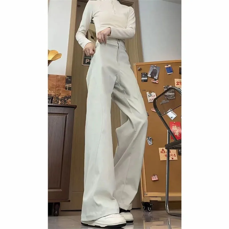 بنطلونات فضفاضة عالية الخصر على الموضة للسيدات لعام 2025 للخريف مقاس كبير 5XL بنطلون مستقيم للسيدات الأمريكي بنطلون عمل بقصة قطرية #3