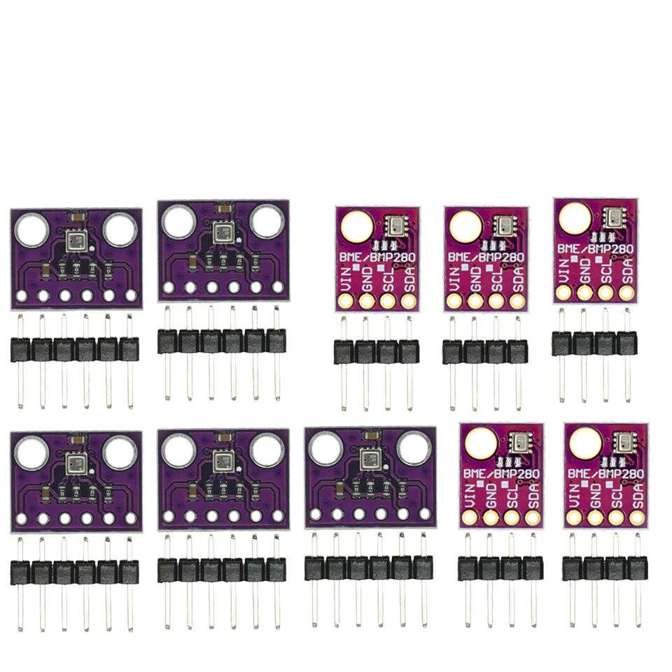 1-10pcs I2C/SPI BME280-3.3 BME280 BMP280 5V 3.3V Digital Module Temperature Barometric Pressure Sensor Module For Arduino GY-68