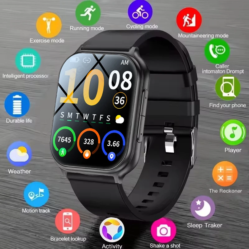 

2026 New Smart Watch Men Women Outdoor Sports Fitness Built-in 24H Heart Rate Bluetooth Call IP68 Waterproof Smartwatches Ladies