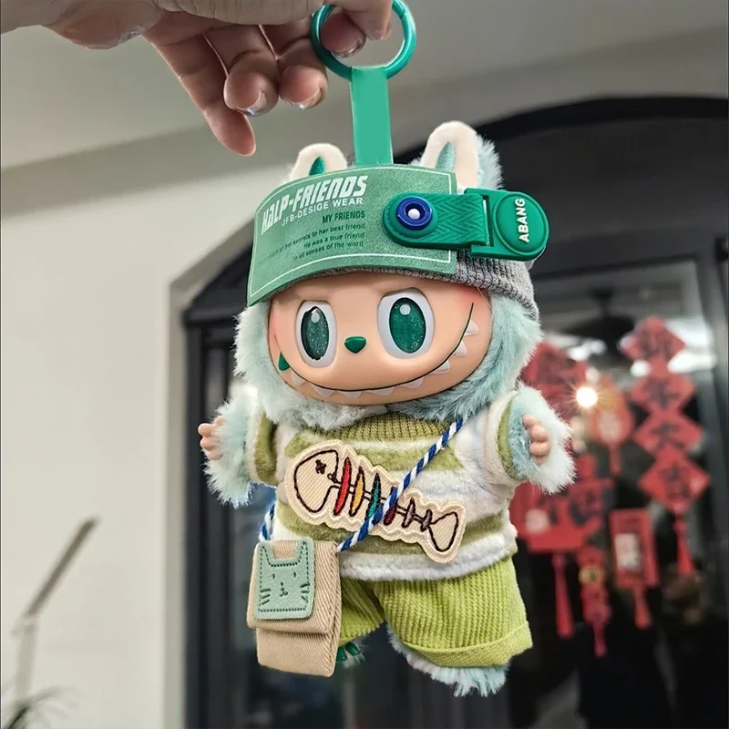 

For Labubu Idol V1V2 Fashion 17cm Mini Doll Clothes Outfit Accessories Stylish Outfit Clothes Sports Leisure Suit Clothing Gift