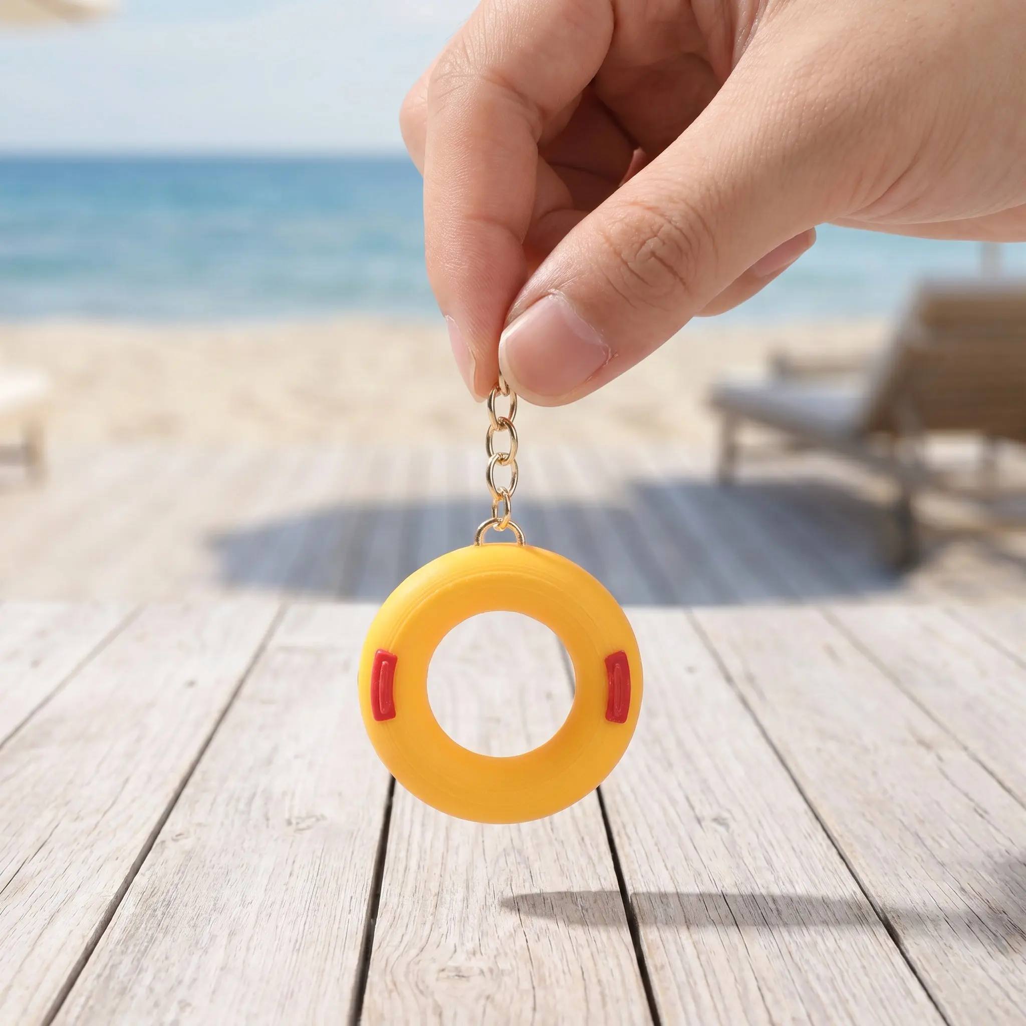 Inflatable Swimming Ring Keychain 1 Unit Fun Pool Float Keyring for Beach Trip Summer Travel Adults Key Holder Accessory