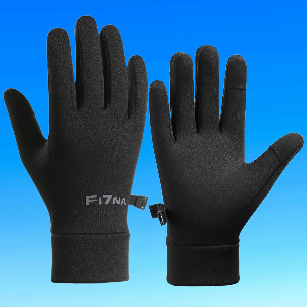 

Winter outdoor running gloves with plush windproof two finger touch screen for warmth and cycling sports running gloves for Men