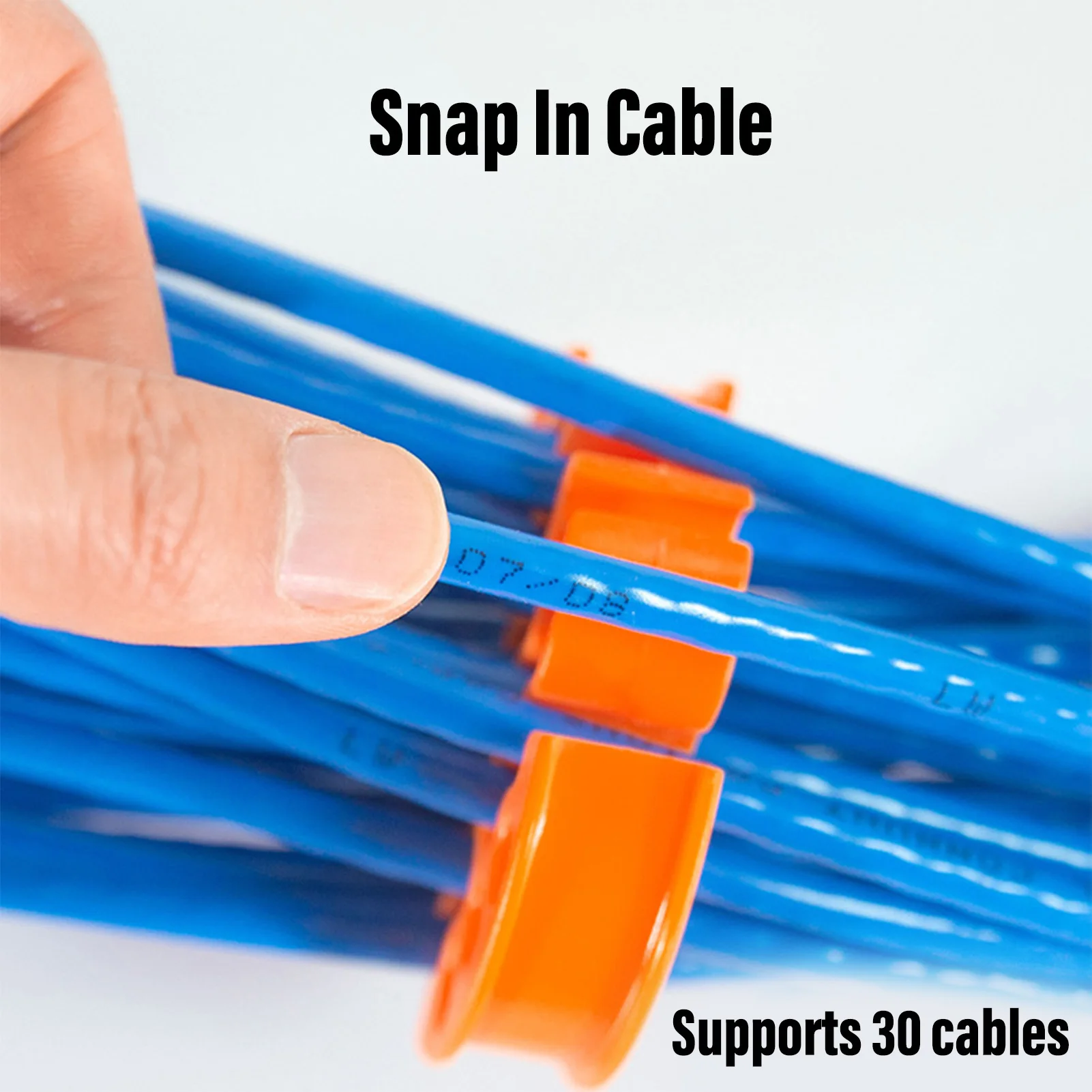 Network Cable Organizer Wire Comb 0.3in Hole Diameter Anti Entanglement Cable Management Organizing Tool for 30 Network Cables
