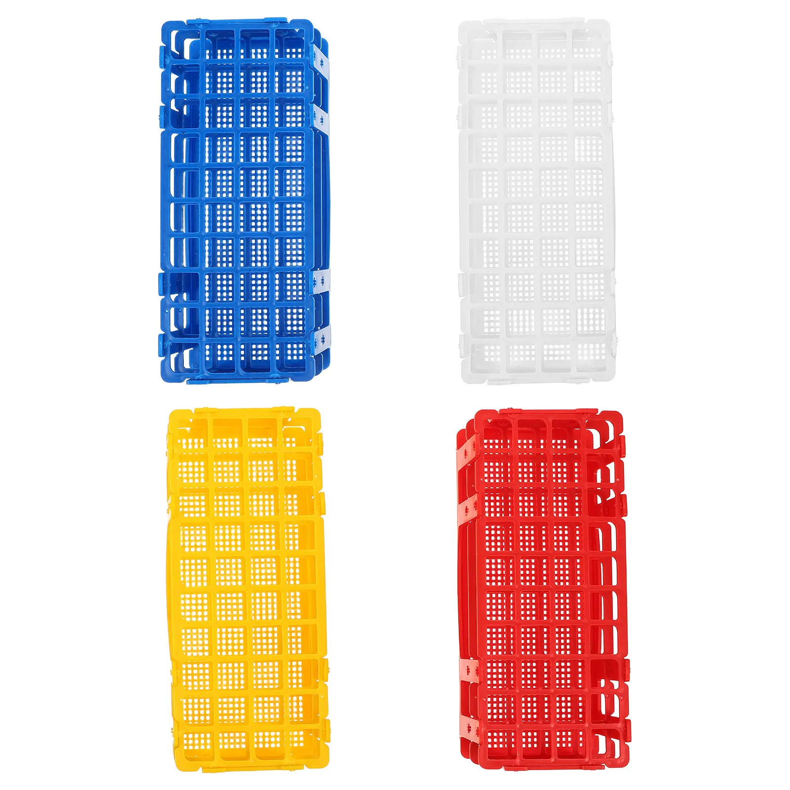 

4Pcs Laboratory Tube Rack Plastic Test Tubes Stand Detachable Organizer for Scientific Experiments Microcentrifuge Vial Holder