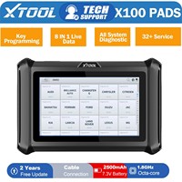 XTOOL X100 PADS Key Programming Tool All System Car Diagnostic Scanner 32 Resets IMMO EPB SAS Live Data CAN FD DOIP