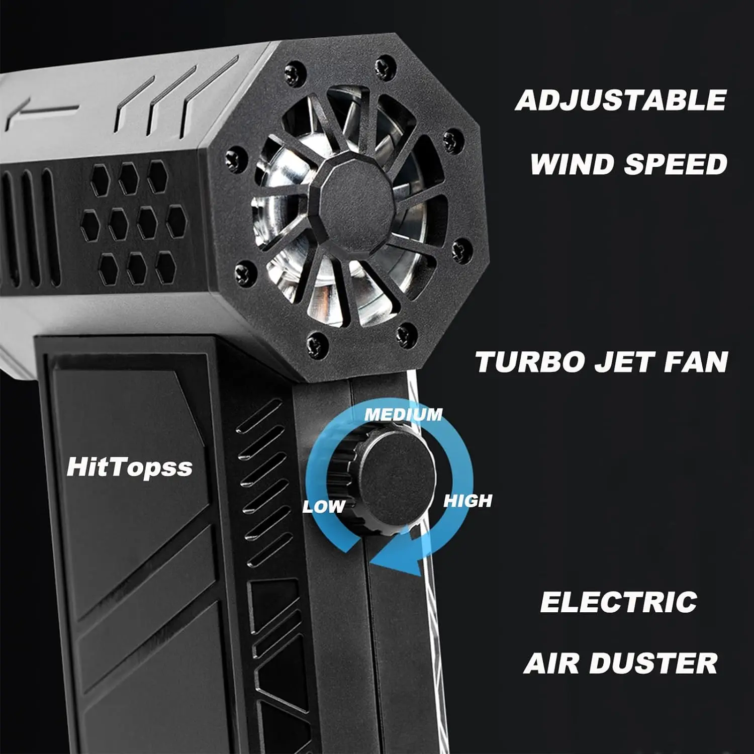 Ventilatore Turbo portatile portatile velocità del vento regolabile ventilatore violento Turbo portatile 130,000 RPM 52 m/s motore Brushless potente