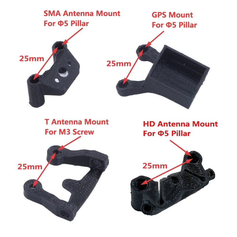 3D drukowane BN-220 montaż GPS TPU uchwyt w kształcie litery T antena podpora stała siedzenia części zamienne do FPV Racing Drone Mark5 rama