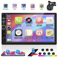Bileeko 7-Inch HD Touch Screen 2 Din Car Stereo - USB/FM Radio/AUX, Wireless, Mirror Link, 7-Color Backlight Audio System
