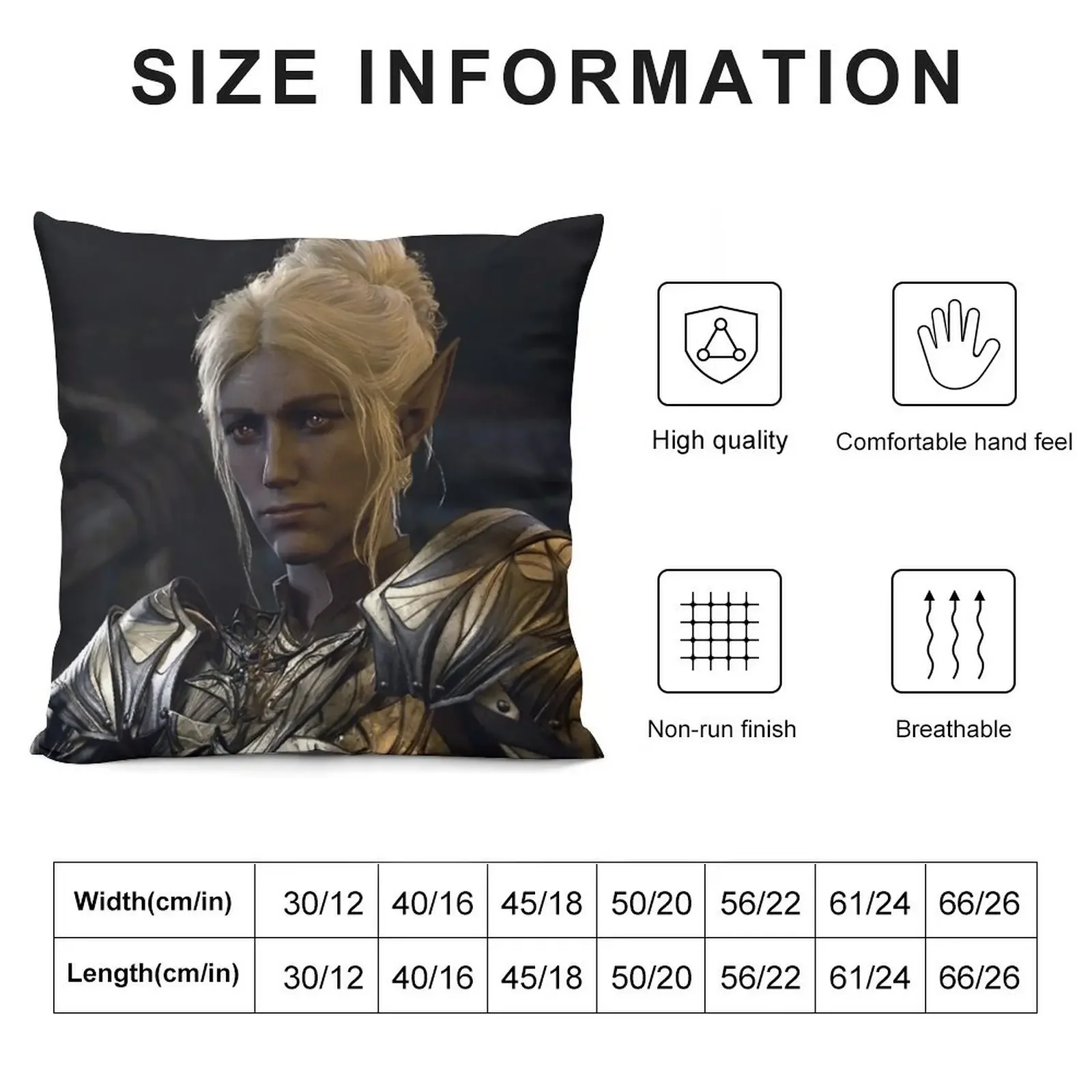 Minthara the Drow Elf Oathbreaker Paladin Adventurer first meeting Throw Pillow Pillowcases Cushions For Sofa pillow