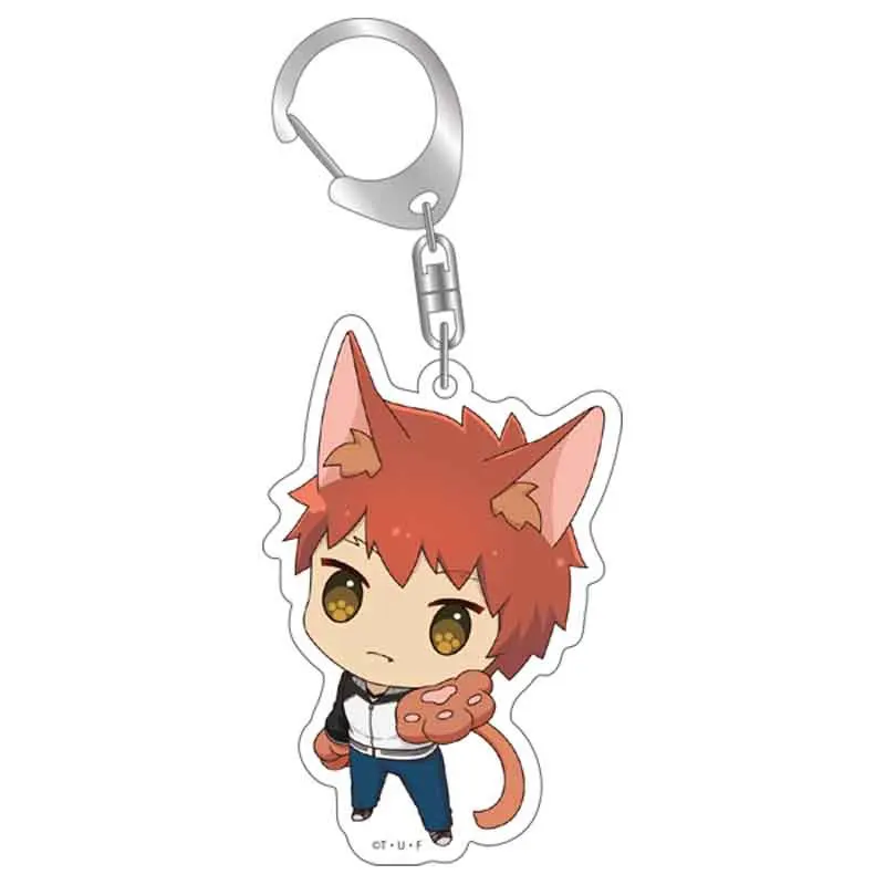 Lovely Emiya Shirou Saber Anime Key Chains Lightweight Functional Fashionable Jewelry Chic Eye Catching Scratch Proof Props