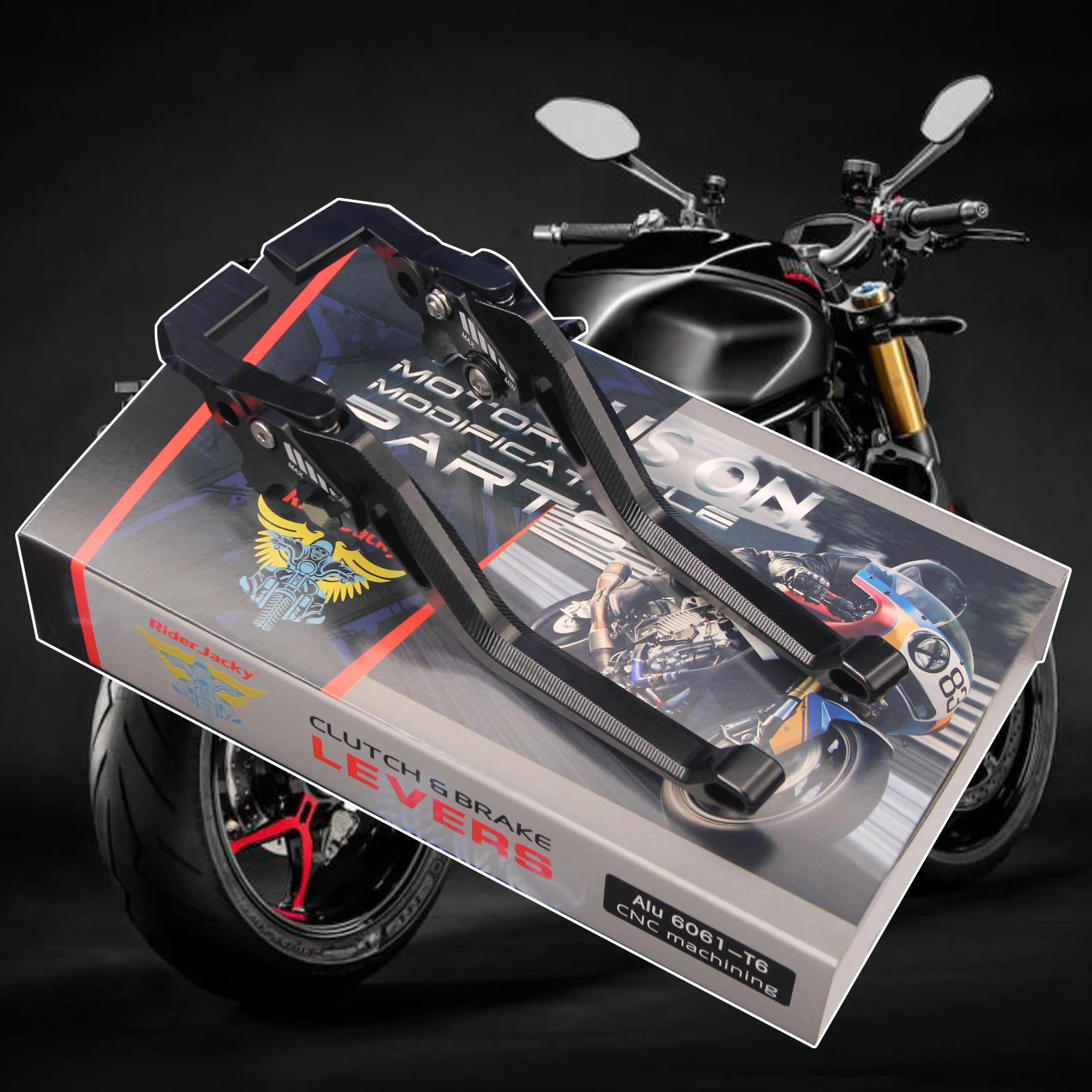 for-ducati-monster-1200-s-r-2014-2020（2018-2019-adjustable-3d-rhombus-hollow-long-motorcycle-brake-clutch-levers