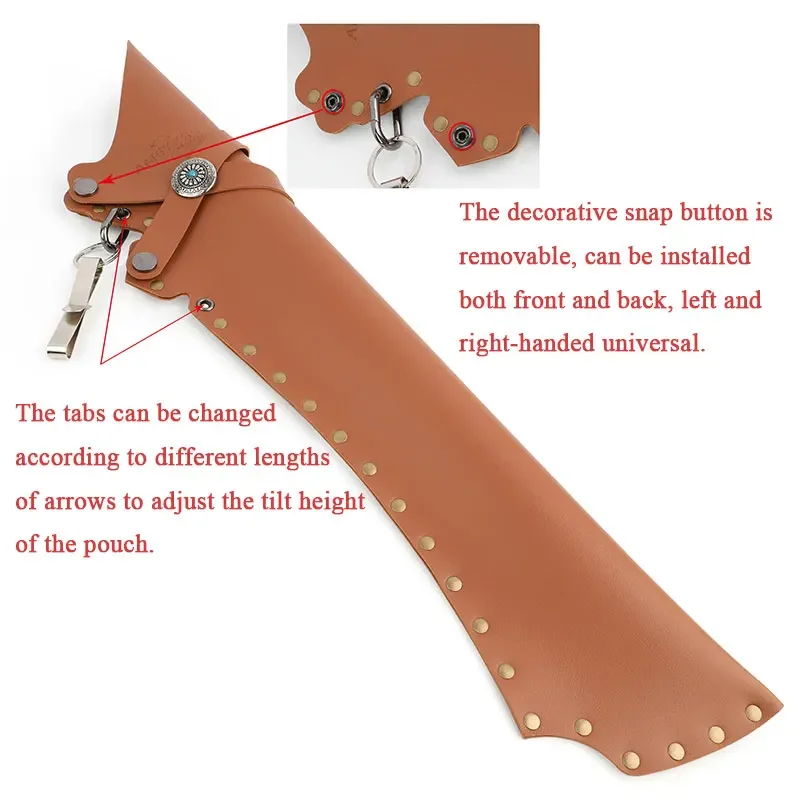 1 قطعة جعبة السهم الجلود الرماية السهام حالة قابل للتعديل الميل حقيبة لليد اليسرى/اليمنى القوس الصيد اطلاق النار الملحقات #3