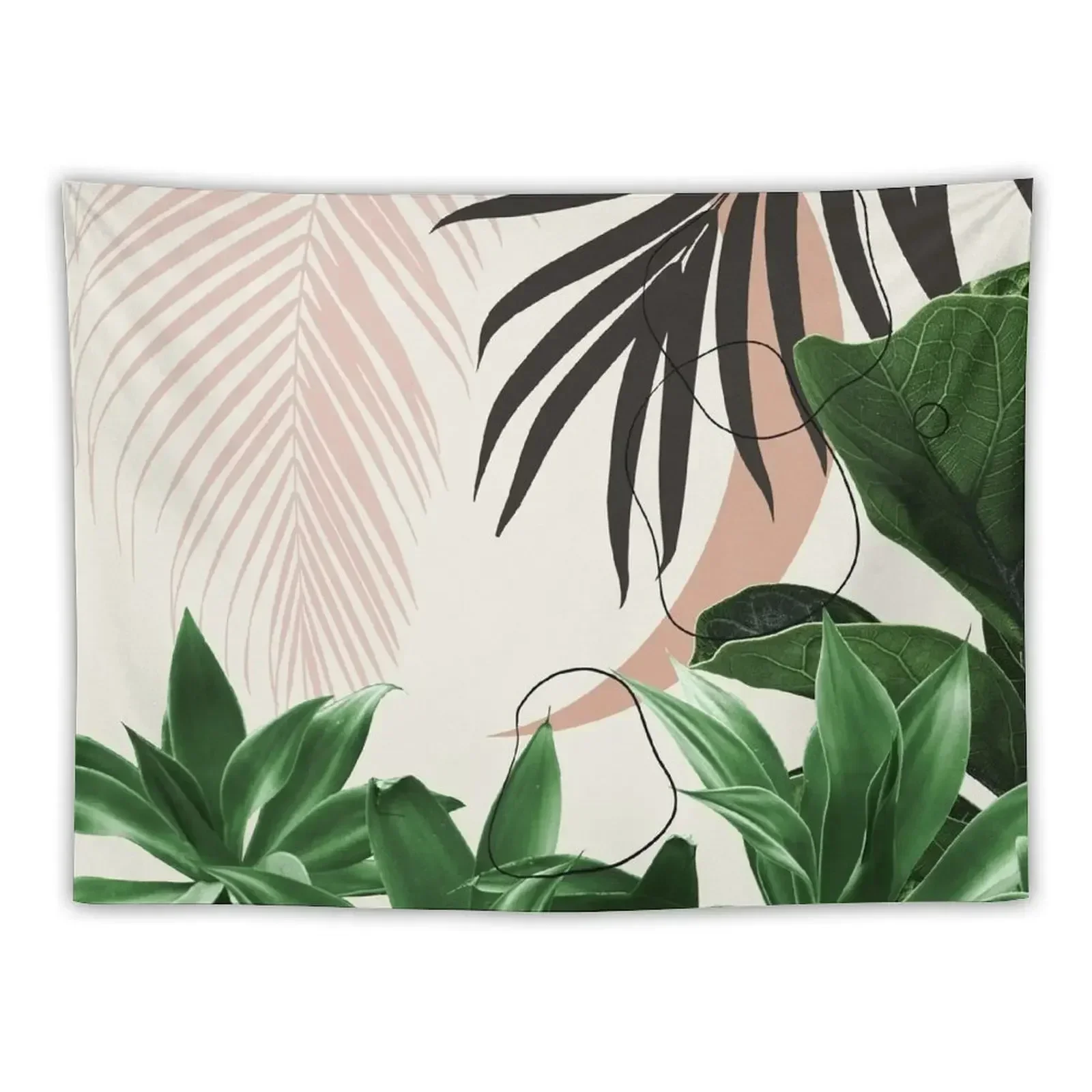 Minimal Moon Agave Palm Finesse #3 #tropical #decor #art Tapestry Luxury Living Room Decoration Living Room Decoration Tapestry