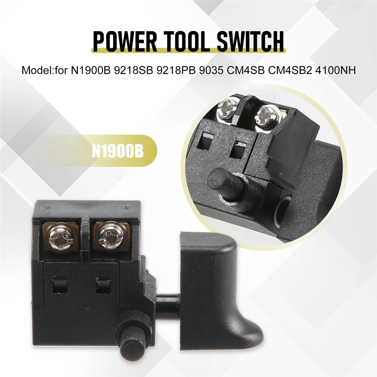 2Pcs Electric Drill Electric Planer Power Supply Switch for Makita N1900B 9218SB 9218PB 9035 CM4SB CM4SB2 4100NH
