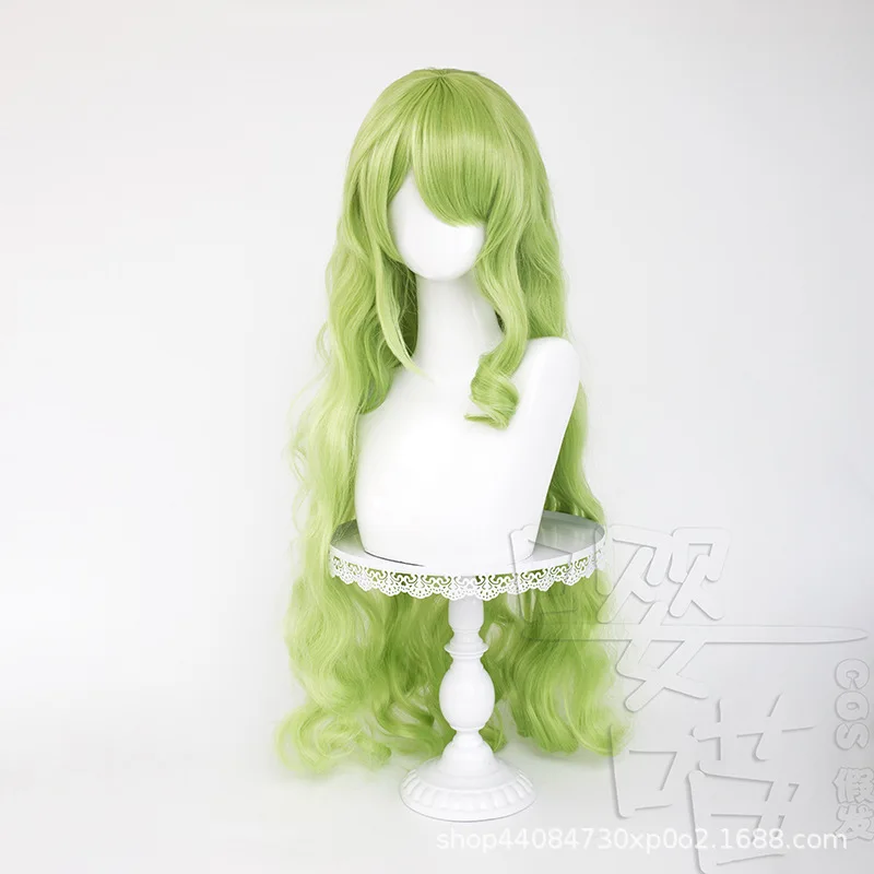 Jogo honkai impacto 3 mobius peruca cosplay 100cm verde resistente ao calor cabelo sintético anime mobius cosplay perucas halloween das mulheres dos homens