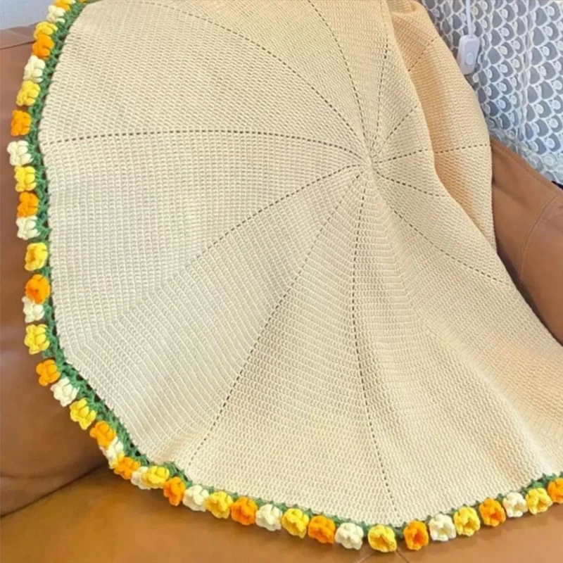5 Strand Rose Bouquet Blanket Diy Material Package Rose Bouquet Handmade Blanket Cube Flower Blanket Not Finished Handmade Goods